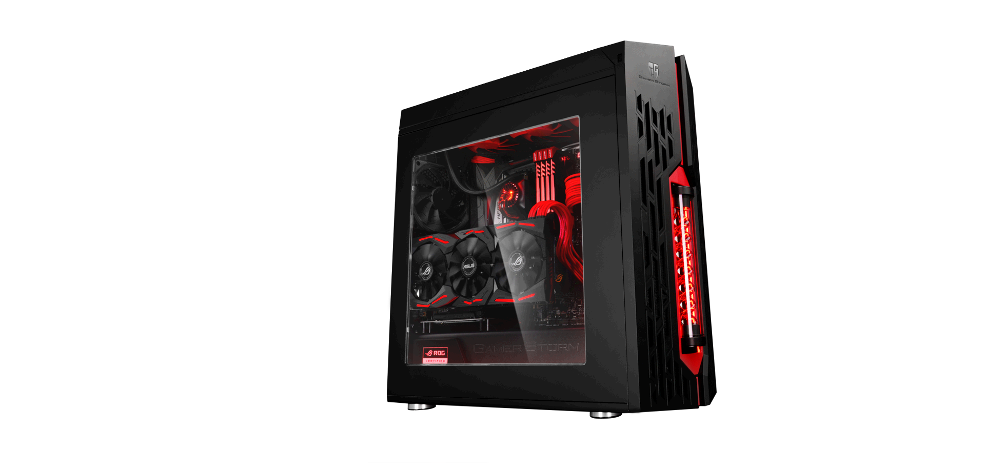 Deepcool Genome ROG ATX Case With 360mm LCS Black With Red Helix ASUS ROG  Certified Remote - Great buy